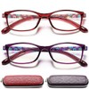 EYEURL Reading Glasses Womens Blue Light Blocking - 2 Pairs