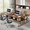 Tribesigns 79-Inch Extra Long Desk, Two Person Desk with Storage