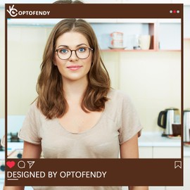 OPTOFENDY TR90 Reading Glasses for Women, Fashion Round Blue Light Blocking Computer Readers with Anti Eyestrain & UV Glare