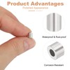 sourcing map 1/16"(1.5mm) Aluminum Crimping Loop Sleeve, Wire Rope Stop