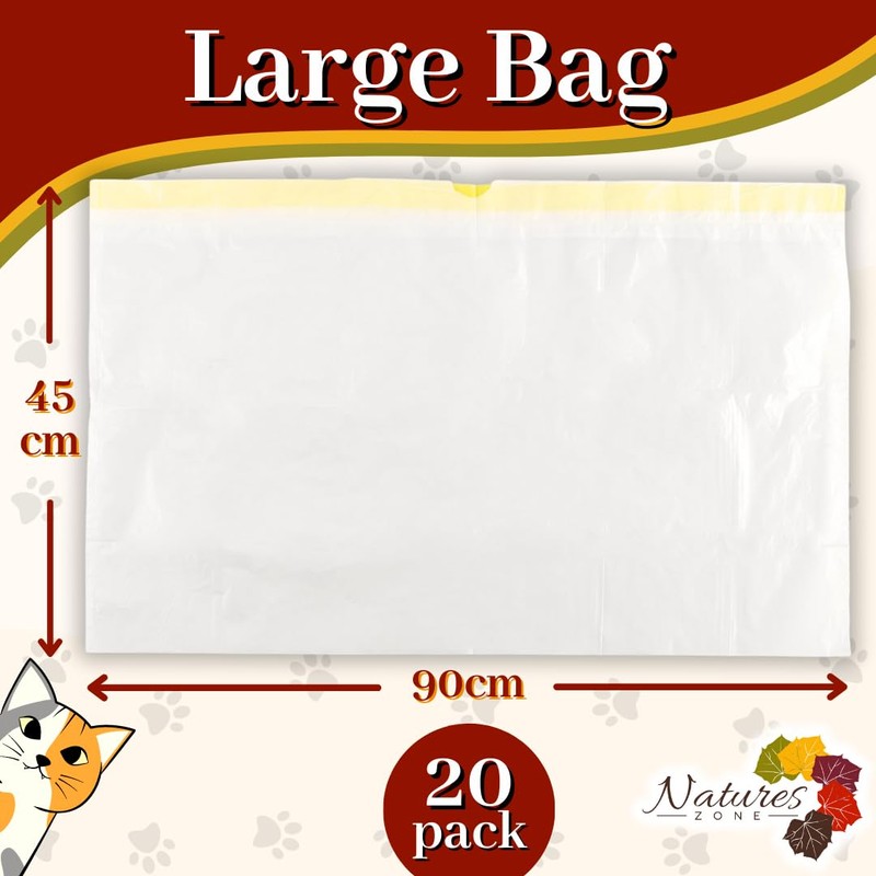 Natures Zone Cat Litter Tray Liners Large 20 Pack |