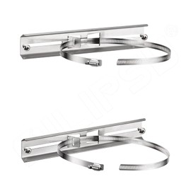 QILIPSU Pole Mounting Kits, 304 Stainless Steel 11.4" x 1.9" Brackets with Adjustable 2–8 Inch Clamps for Electrical Boxes, Devices, and Outdoor Applications