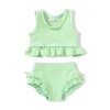 HAPPYMA Baby Swimsuit Toddler Girl Bathing Suit Summer Solid Color