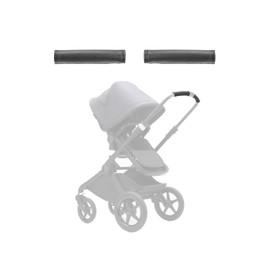 BABYDOME Handlebar Cover Compatible with Bugaboo Fox 1,2,3 and Dragonfly. Handmade in Premium Leatherette. Resistant to Sun, wear and Discoloration. Colour: Black.