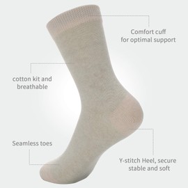 Laulax Ladies 3 Pairs Naturally Colored Organic Cotton Socks, Gift Set, Size UK 3-7 / Europe 36-40, Beige, Light Brown, Cream, Gift box