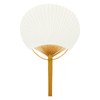 Made in Japan, Hiratake Fan, White, Plain, 5 Pieces, Height