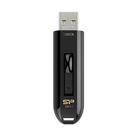 128GB Silicon Power Blaze B21 USB3.1 Flash Drive Black w/Sliding USB Connector