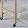 FirsTime & Co. Gold Francesca Bar Cart, 2 Tier Mobile