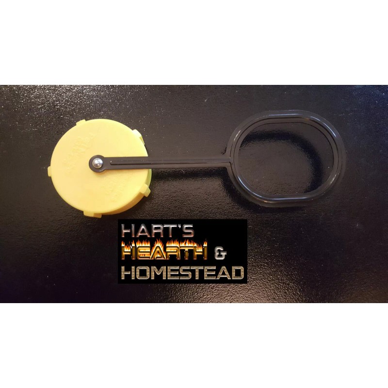 Hart's Hearth Propane Tank 1-3/4" Fill Valve Cap W/Tether; 100#+
