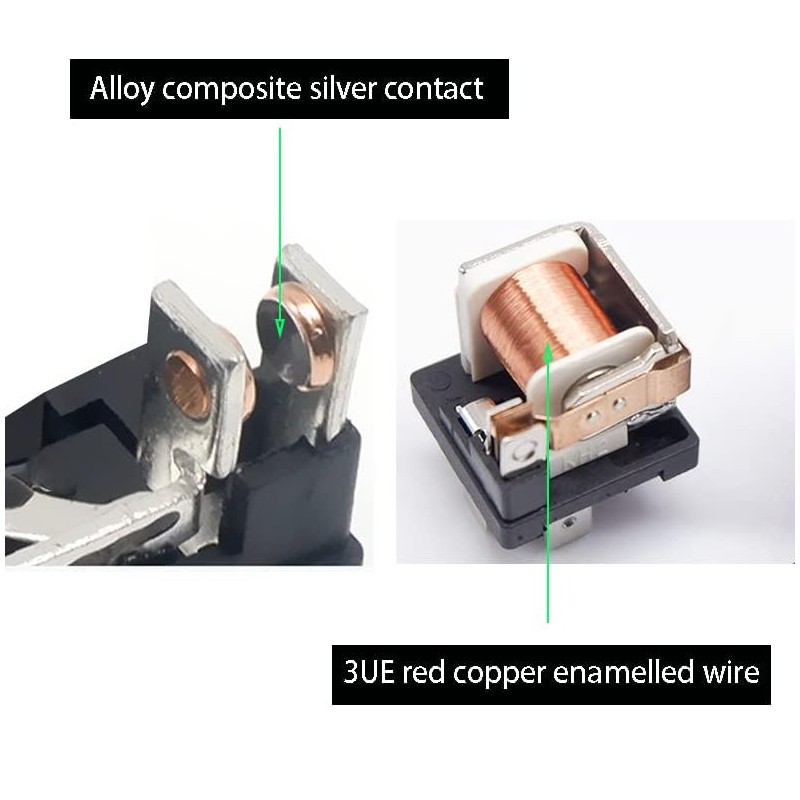 Gebildet 2pcs 40/30 Amp Waterproof Relay Switch 12AWG Harness Set