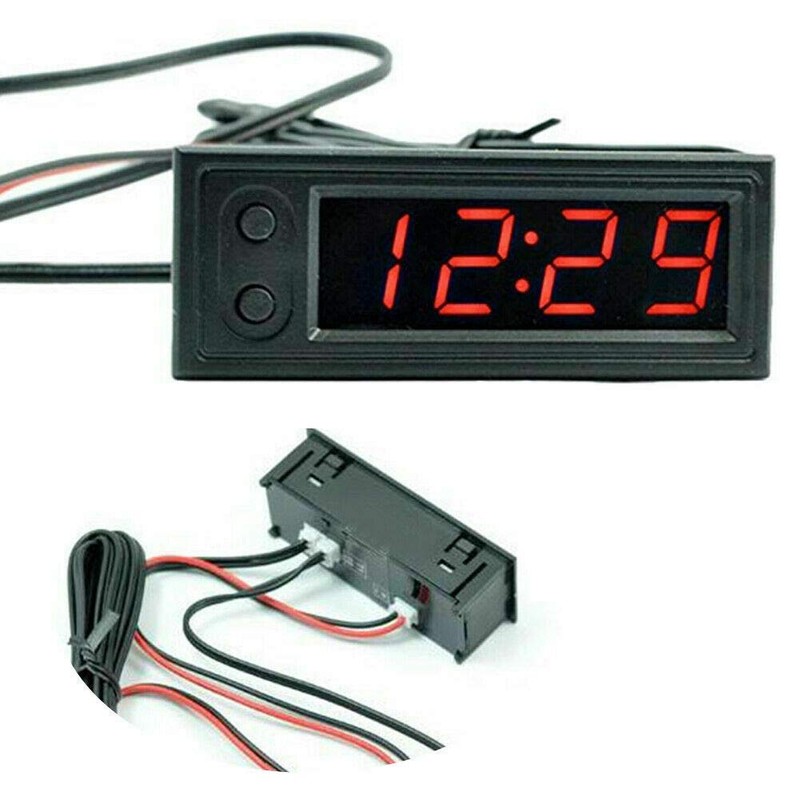 3 in 1 LCD Digital Electronic Clock Thermometer Voltmeter, Blue