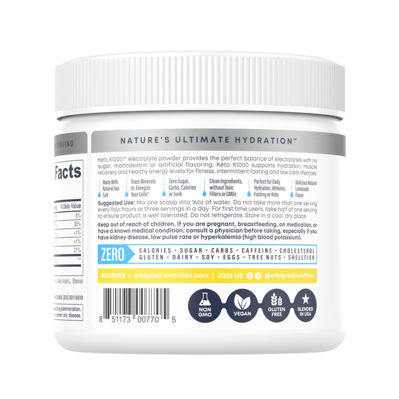 Hi-Lyte Hi-Lyte Keto K1000 Electrolyte Powder | Lemonade | Hydration