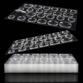 50 Hojas de Pegatinas Adhesivas para Uñas, Tiras Adhesivas Finas para Uñas, Duraderas, de Doble Cara, Impermeables, Transparentes, Transpirables, Pega