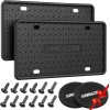 QiqaMole 2 Pack Silicone License Plate Frame, Front Back License