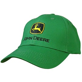 John Deere Embroidered Logo Baseball Hat- One-Size- Men's- John Deere Green