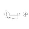 M3 (3mm x 35mm) Phillips Countersunk Machine Screws Flat Head