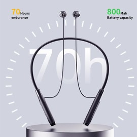 perfell N19 Neckband Bluetooth Headphones, Bluetooth 5.3 Wireless Earphones with 40 Hours of Playback Time, Sports Neck Strap Earphones with Microphone,Used for Gym Running and Exercise