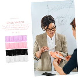 FRCOLOR 4Pcs Nail Art Support Bases for Manicure Display Nail Racks for Salon Home Use Convenient for Technicians and Beginners Random Color