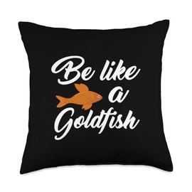 Goldfisch Geschenk für Frauen Goldfish Throw Pillow, 18x18, Multicolor