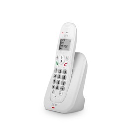 SPC Kairo Cordless Landline Telephone, Illuminated Buttons and Light Indicator, Caller ID, High Volume, Gap Compatibility, Echo Mode, Call Block, Hands-Free Calling, Phonebook - White