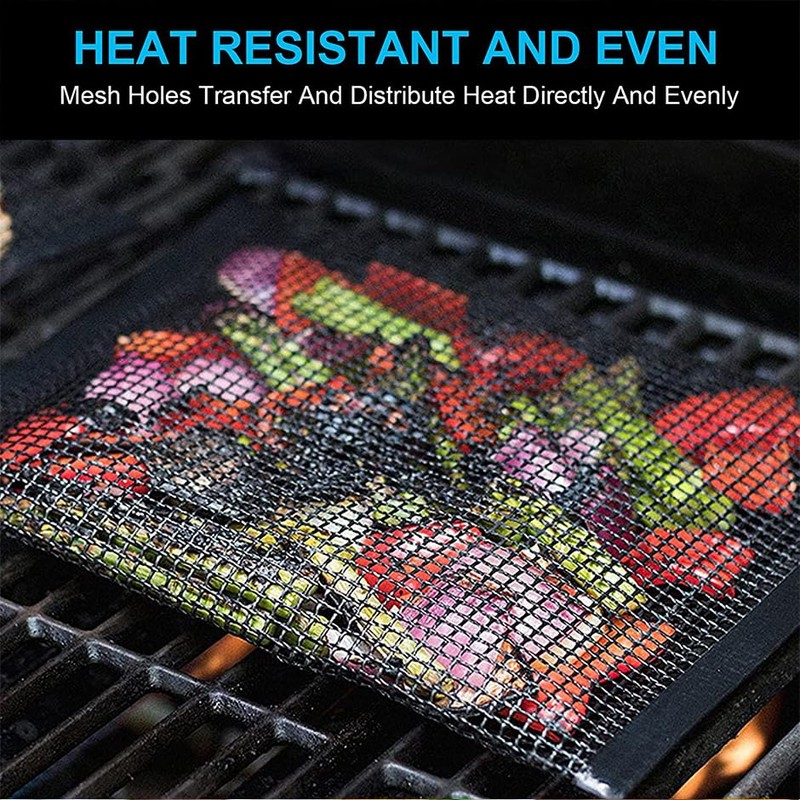 Non-Stick BBQ Grilling Mesh Bag Outdoor Camping Barbecue Grill Mats