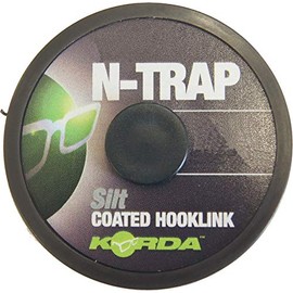 Korda N-Trap Soft Silt Hook Link Material, 15lb 20m, Coated Braid, Soft Supple Tough Dyneema Inner Braid Coating Won't Split