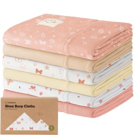 Organic Burp Cloths Baby Girl, Boy - 6-Pack Large Baby Burp Cloths, Super Absorbent Burping Cloths for Babies, Soft & Plush Cotton Burp Cloth, Spit Up Burp Rags, Newborn Burp Clothes (Pets & Paws)