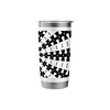 Starlight Beam With Dovetail Pattern Black On White Stainless Steel