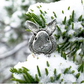 The Magic Zoo Pewter Bunny Rabbit Lapel Pin - Rabbit Gifts for Women - Rabbit Brooch - Handcrafted in the USA – Bunny Rabbit Brooch – Fine Pewter