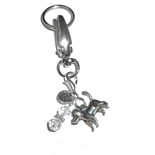 Hidden Hollow Beads Message Charm Key Chain Ring, Women's Purse