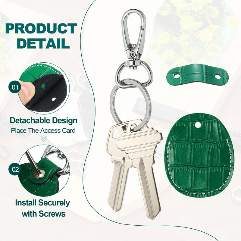 PATIKIL Leather Key Fob, Genuine Leather Keys Cover RFID Key