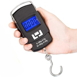 AQUQLOACH Digital Hanging Scale, Compatible with 110.2 lbs (50 kg), Digital Scale, For Travel, Fishing, Luggage Measurement, High Accuracy, 0.2 oz (5 g) Units, Compact, Lightweight, Suitcase, Tare