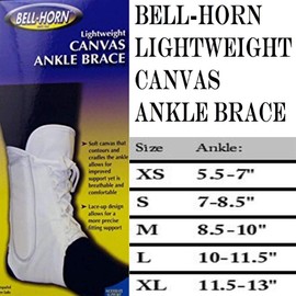 Lightweight Lace-up Ankle Brace in White Size: Small