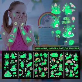 Pack of 100 Tattoos for Children, Light Tattoos, Children's Party Bags, Children's Birthday Toy from 3 4 5 6 7 8 9 10 Years Boy Autism Toy Space Children Temporary Tattoos Easter Gifts