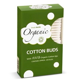 24 Pack of Simply Gentle Organic Cotton Buds 200 Sticks