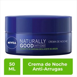 Crema Facial Nivea Naturally Good Antiedad Noche 50ml Todo Tipo De Piel Noche