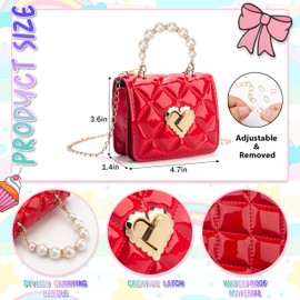 LJCTULY Kids Purse for Little Girls, Fashion Baby Purse, Toddler Purse, Crossbody Bag, Shoulder Handbag with Glasses, Adjustable Straps, Birthday Ideas Gifts in Box for Girls