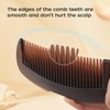 Hollow Teeth Hair Comb with Self-Cleaning Button, Wide-Tooth Design for
