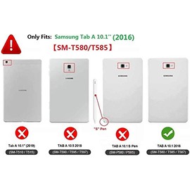 DETUOSI Case for Tab A6 10.1 Protective Case 360° Rotation with Stand Function PU Leather Cover for SM T580/T585