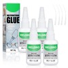 Ca Glue with Activator: 4PCS 50g Cyanoacrylate Super Glue for