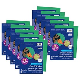 Prang Construction Paper, Holiday Green, 9" x 12", 50 Sheets Per Pack, 10 Packs