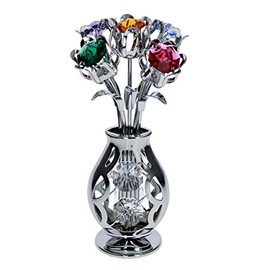 Crystals Tulips in Crystal Vase, Gift ideas for Mum | Mother | Wife | Girlfriend | Mother's Day | Valentine's Day | Christmas | Birthday | Anniversary