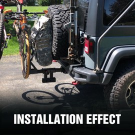 YZONA Dual Hitch Extender, 2 Inch Hitch Extension, Drop-Rise Tow Trailer Hitch Adapter, 4000 LBS Capacity Double Receiver Extender Fits Standard 2" Class III & IV Receivers for Cargo Carrier Bike