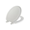 Mayfair Sculptured Traditional Toilet Seat, Easy Clean Hinges with Durable