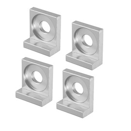 X AUTOHAUX 4pcs 12mm Dia Hole Chain Adjuster Block Tensioner Silver Tone