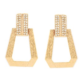 Grossé Art Deco GJ64180 Clip-On Earrings Crystal 22 Carat Gold-Plated, Crystal, Crystal