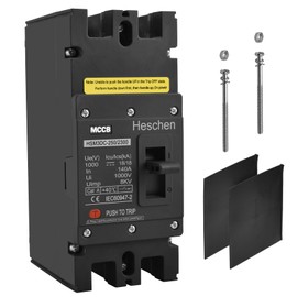 Heschen DC Molded Case Circuit Breaker MCCB, 2 Poles, DC1000V Photovoltaic Circuit Breaker, for Solar PV System Solar Panels Grid System (140A HSM3DC-250)