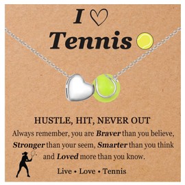 EPVIDO Tennis Gifts for Teen Girls Women Gifts Tennis Necklace Jewelry for Birthday Christmas Stocking Stuffer Graduation