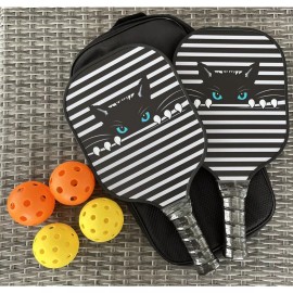 Pickleball Paddles Set - 2 of Pickle Balls and Rackets , 4 Balls & 1 Bag NEW