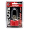 DEKTON DT70228 40MM Long Shackle Covered Steel Padlock, Red